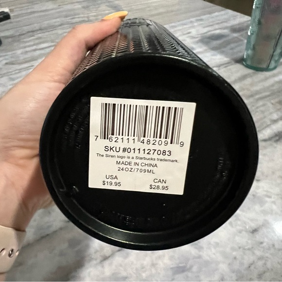 Starbucks Forest Green Glitter Grid Venti 24oz Tumbler - Picture 5 of 5